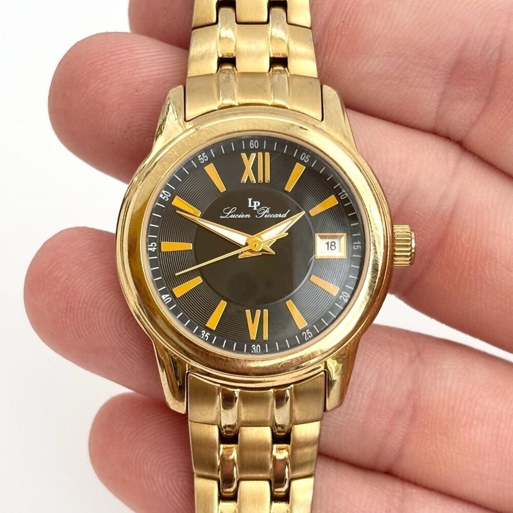 Lucien Piccard Breithorn 113000773 3ATM Vintage Men's Wristwatch - 26mm - WORKS!
